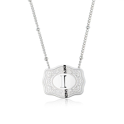 Collier pendentif lettre initiale avec boucle