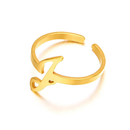 Bague initiale monogramme manuscrite personnalisée