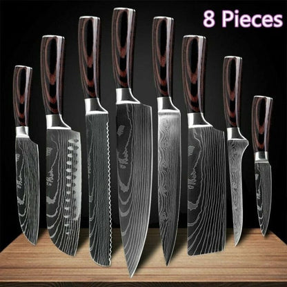 Premium Kitchen Knife Set, Sharp Stainless Steel Chef Knives
