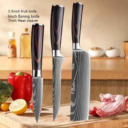 Premium Kitchen Knife Set, Sharp Stainless Steel Chef Knives
