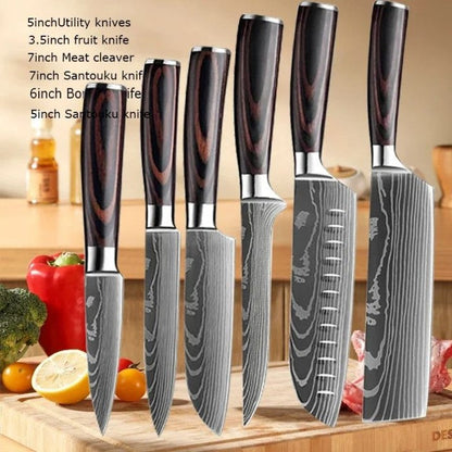 Premium Kitchen Knife Set, Sharp Stainless Steel Chef Knives