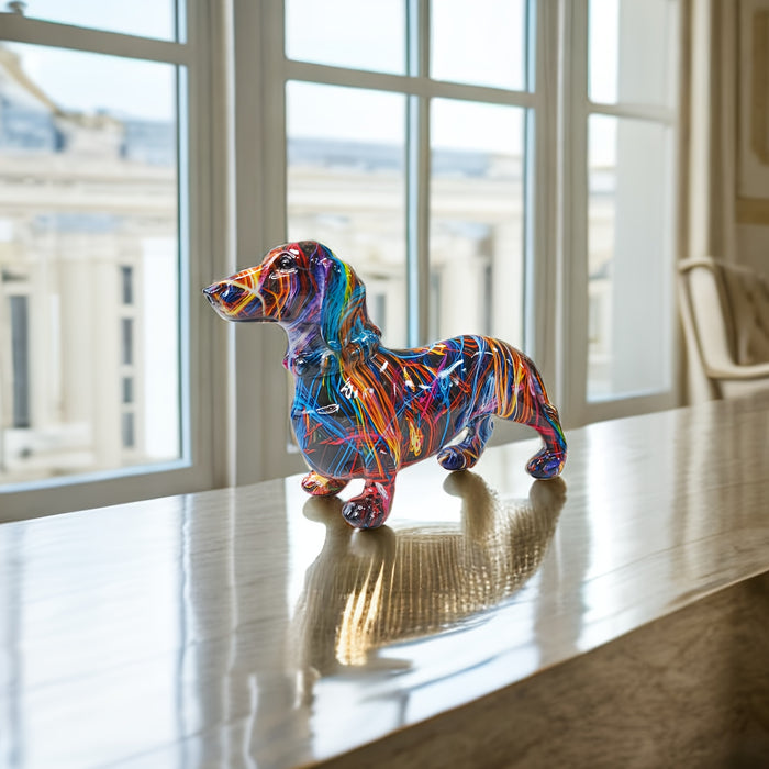 Vibrant Dog Figurine Decoration