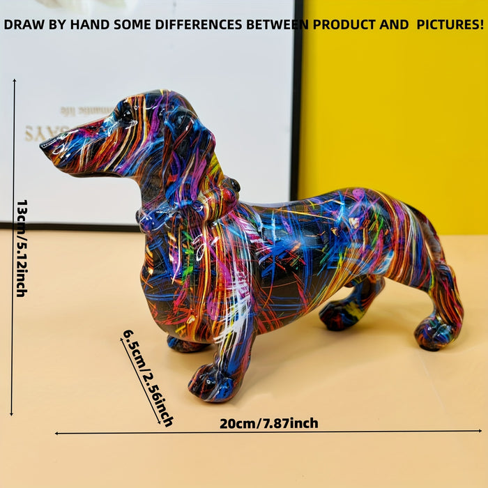Vibrant Dog Figurine Decoration