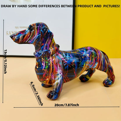 Vibrant Dog Figurine Decoration