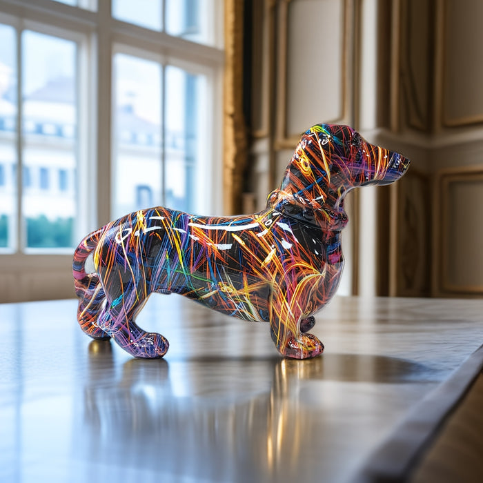 Vibrant Dog Figurine Decoration