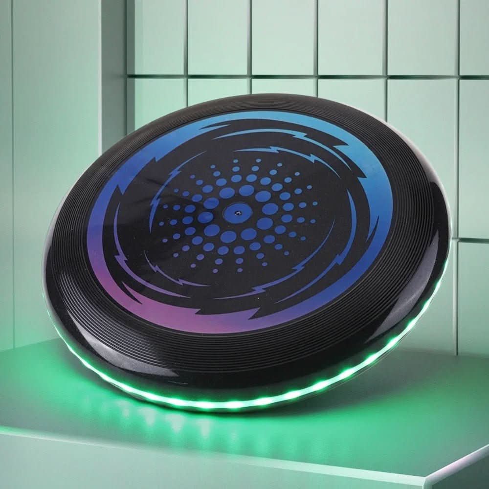 Glowing LED Flying Disc - Colorful Night Time Toy - Halri
