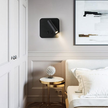 LED Wall Light with Rotating Backlight – Modern Aluminum Fixture for Bathroom, Living Room, or Outdoor Use 1