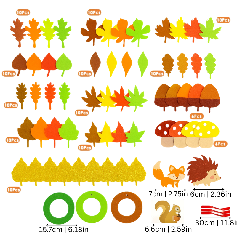 Décoration amusante en forme de feuille colorée