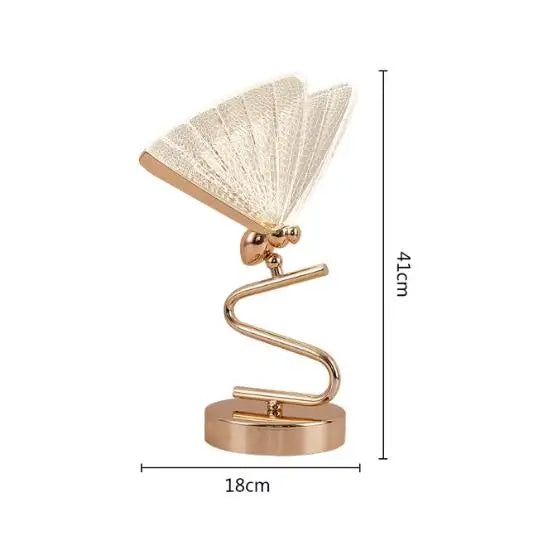 Lampe de table papillon élégante à douce lumière