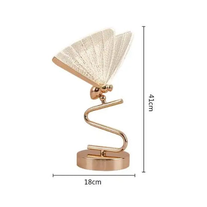 Lampe de table papillon élégante à douce lumière