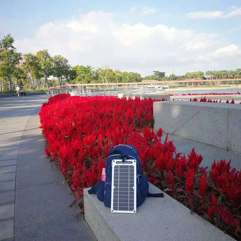 Portable Solar Charger With Waterproof Power Bank