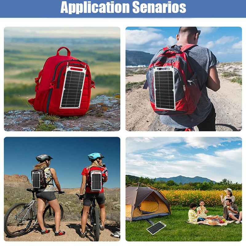Portable Solar Charger With Waterproof Power Bank