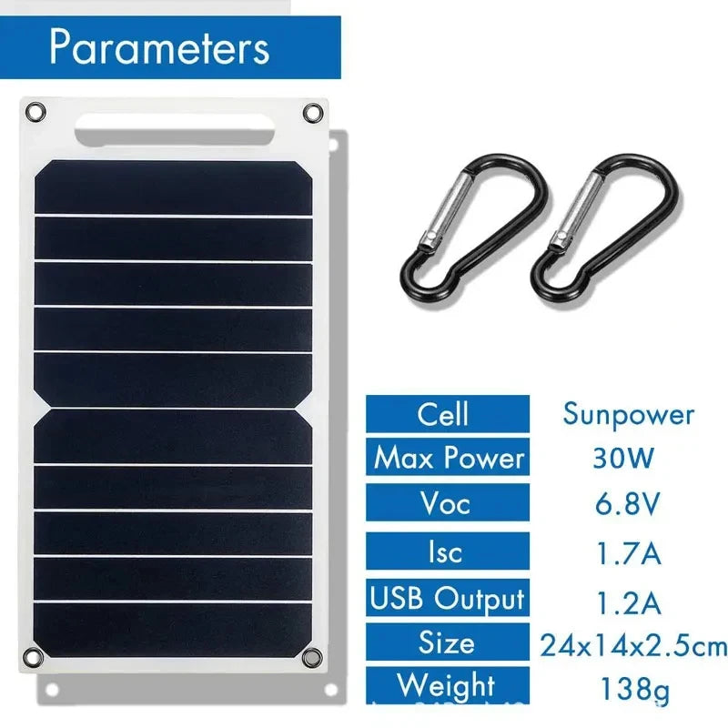 Portable Solar Charger With Waterproof Power Bank