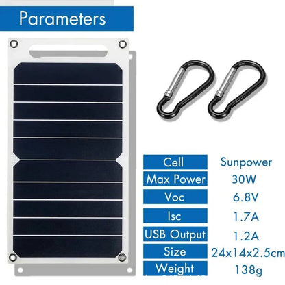 Portable Solar Charger With Waterproof Power Bank