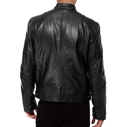 Faux Leather Motorcycle Style Jacket
