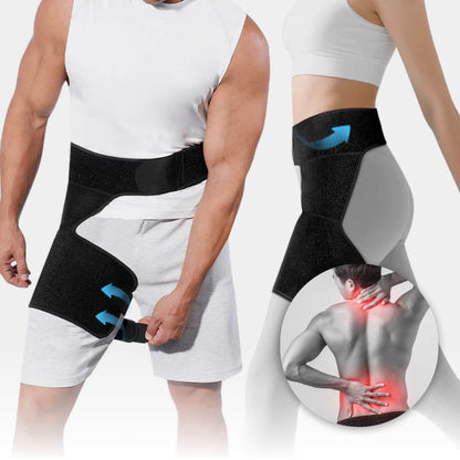 Neoprene Thigh Support Wrap - Adjustable Compression Sleeve