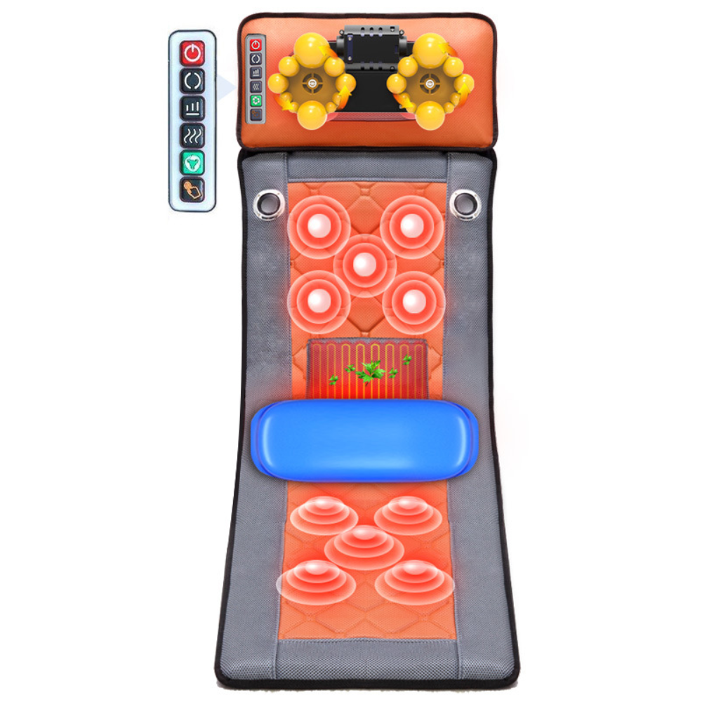 Tapis de massage relaxant avec chaleur et vibrations - Gris
