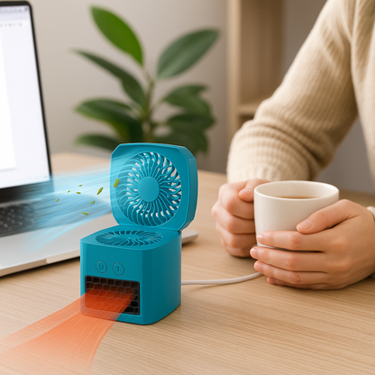 Ventilateur de chauffage électrique personnel compact