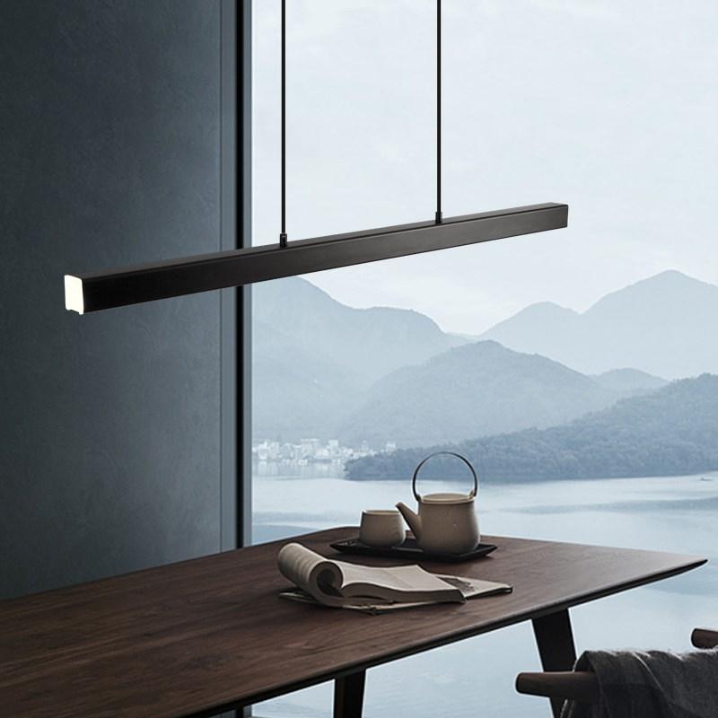 Simple Linear Pendant Light Modern Adjustable Ceiling Lamp