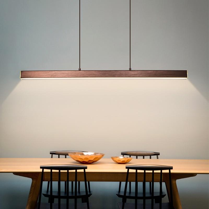 Simple Linear Pendant Light Modern Adjustable Ceiling Lamp