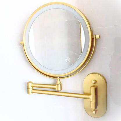 Miroir de maquillage portable à LED avec zoom 3x