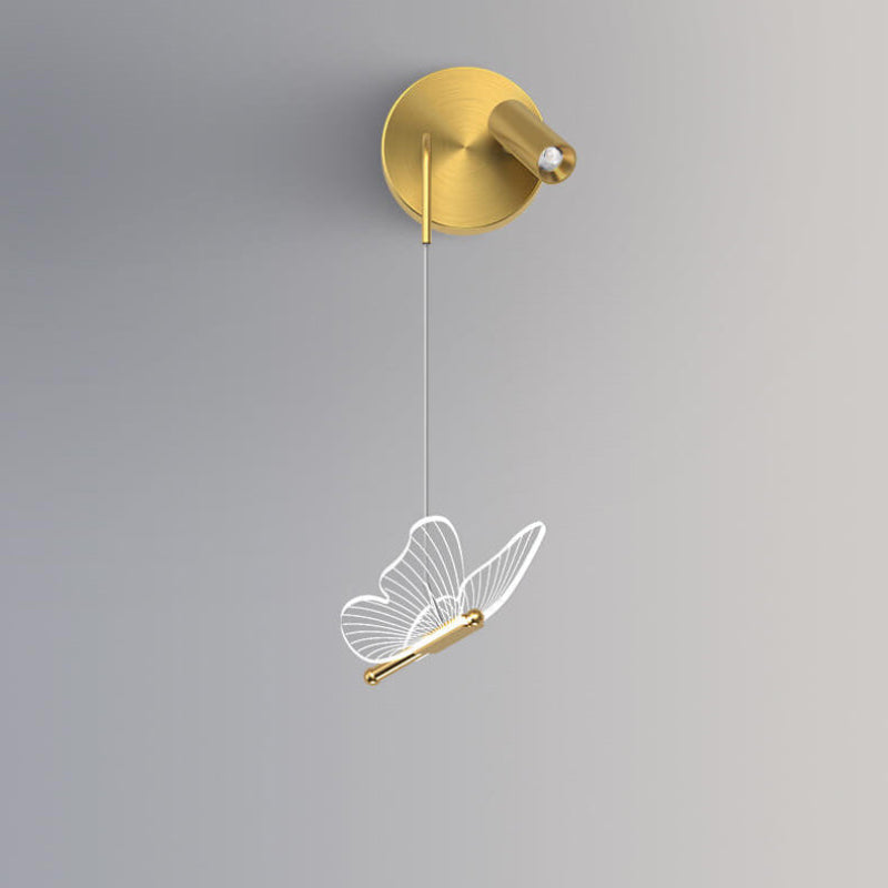 Nordic LED Wall Sconce Lamp with Butterfly Design – Modern Iron Wall Light for Hallways and Living Rooms, Adjustable Color Temperature 2