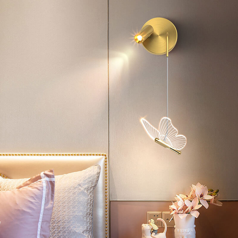Nordic LED Wall Sconce Lamp with Butterfly Design – Modern Iron Wall Light for Hallways and Living Rooms, Adjustable Color Temperature 9