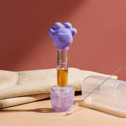 Distributeur d'aliments pour bébé avec gobelet doseur et seringue