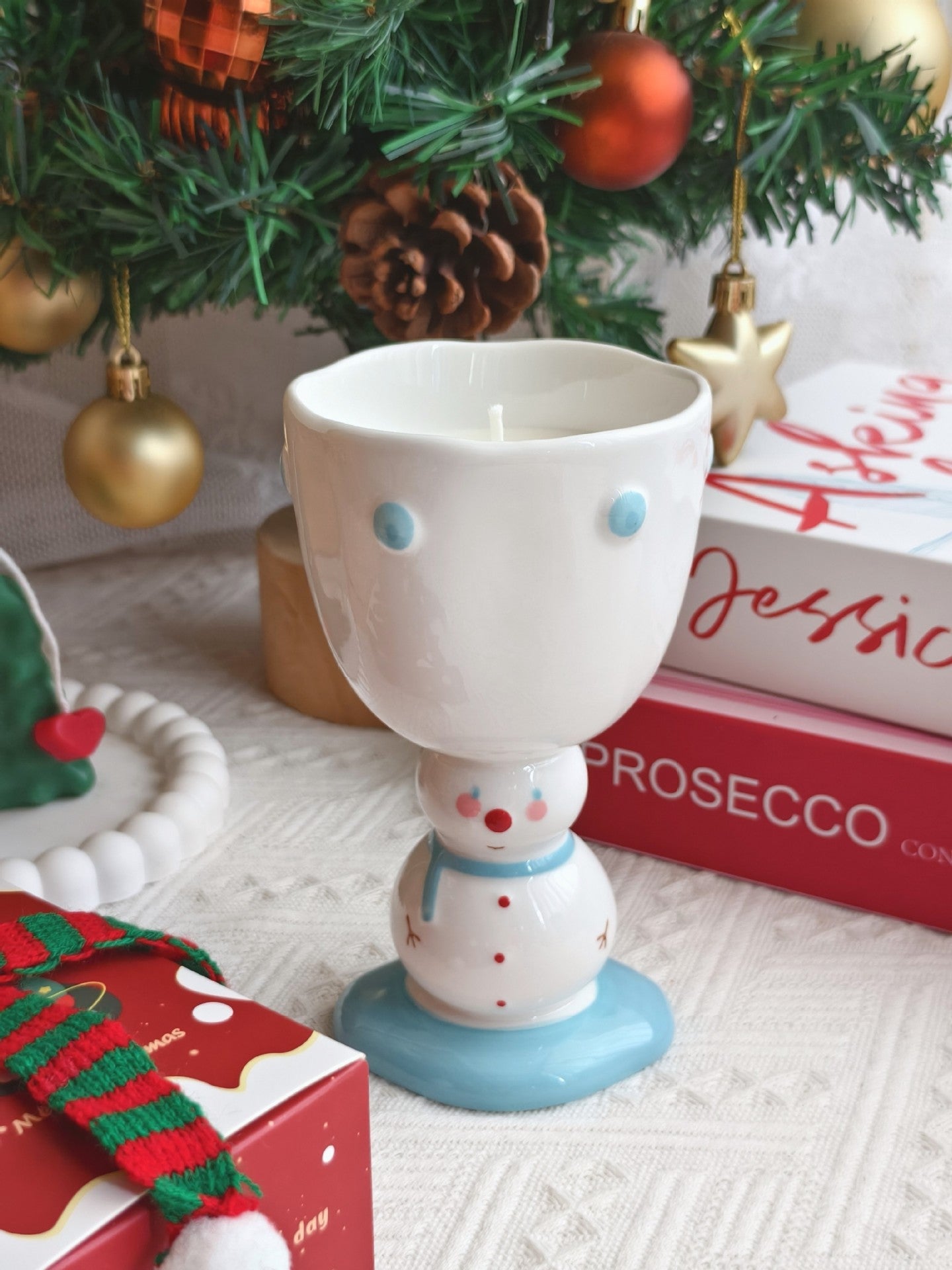 Bougie parfumée sapin de Noël de qualité supérieure 