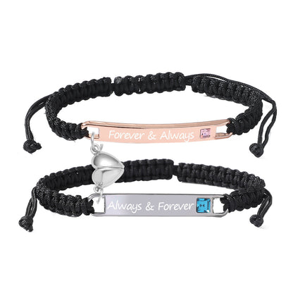 Ensemble de bracelets magnétiques en forme de cœur personnalisables 