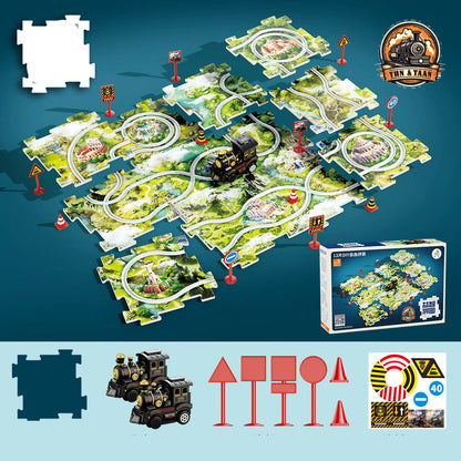 Puzzle de train de vacances amusant