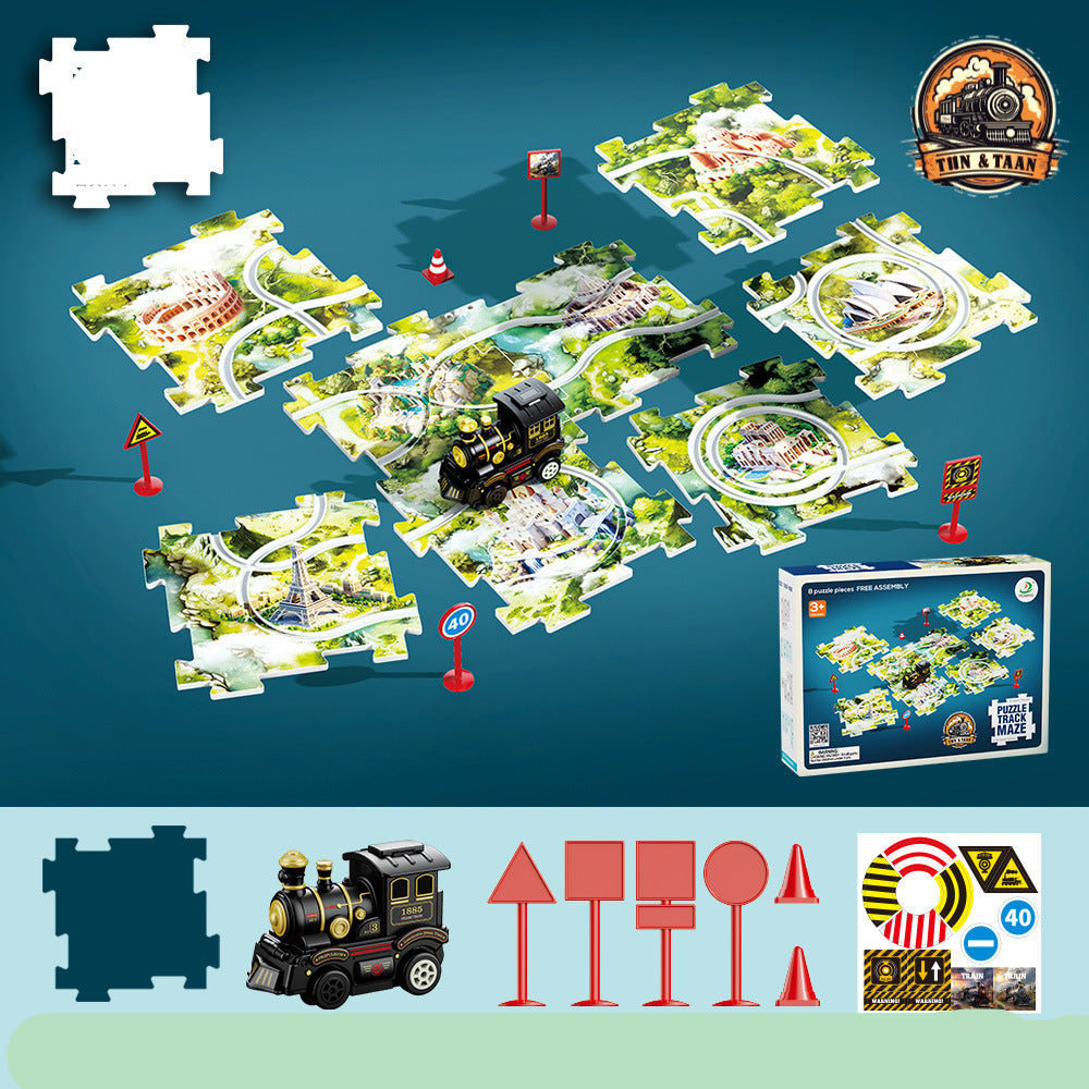 Puzzle de train de vacances amusant