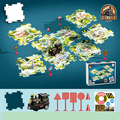 Puzzle de train de vacances amusant