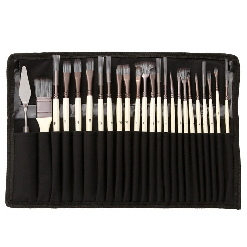 Kit de pinceaux professionnels avec 24 pièces et un couteau 