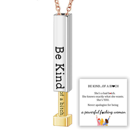 Collier pendentif à message secret impertinent