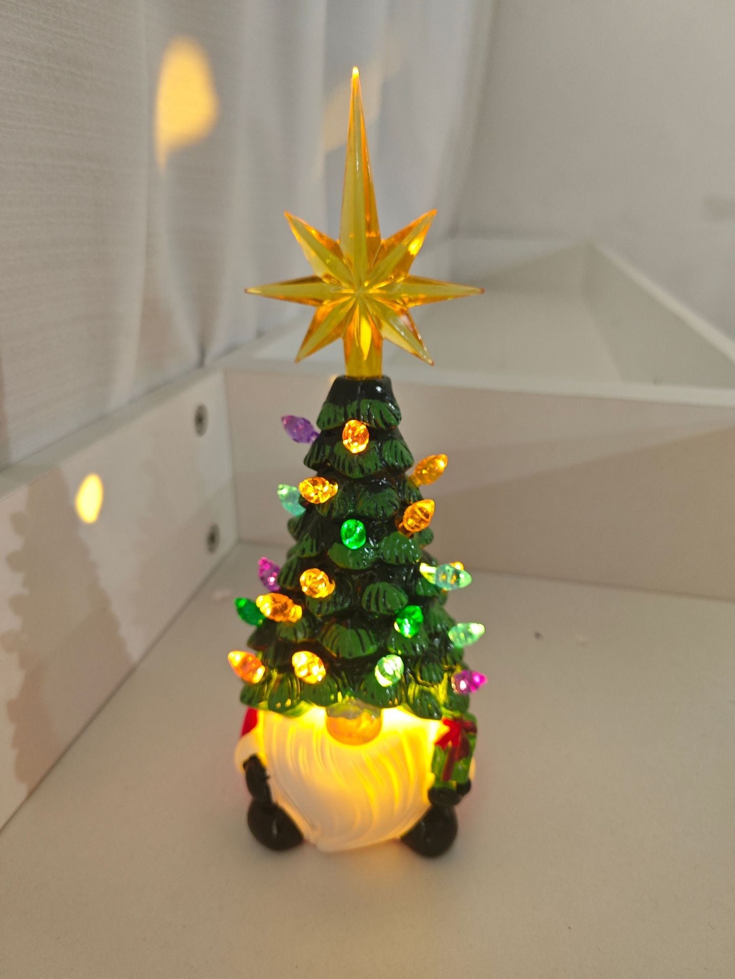 Colorful Resin Gnome Holiday Figurine Decoration - Halri