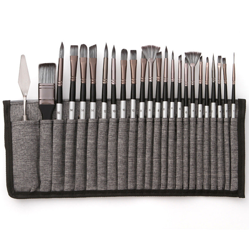 Kit de pinceaux professionnels avec 24 pièces et un couteau 