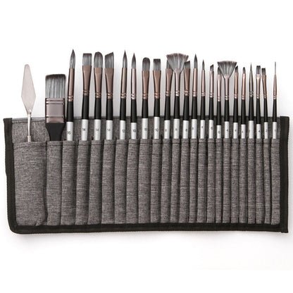 Kit de pinceaux professionnels avec 24 pièces et un couteau 