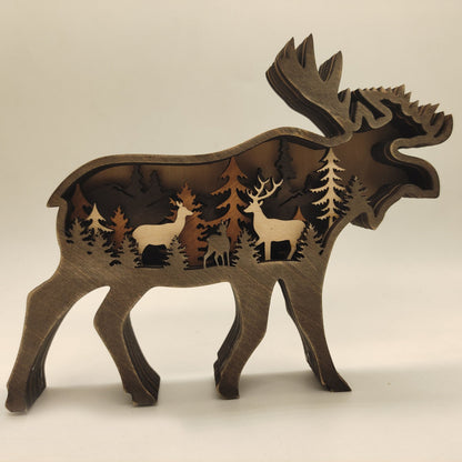 Ornement de Noël rustique en forme d'animal de la forêt