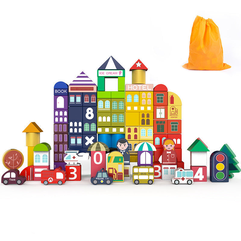 Halri | Kids Building Blocks Set with Storage Bucket - Halri