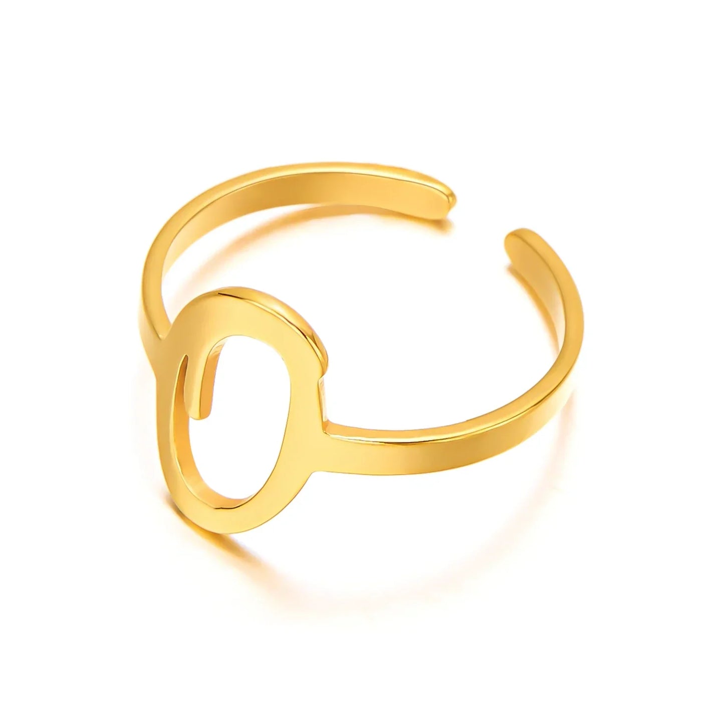 Bague initiale monogramme manuscrite personnalisée
