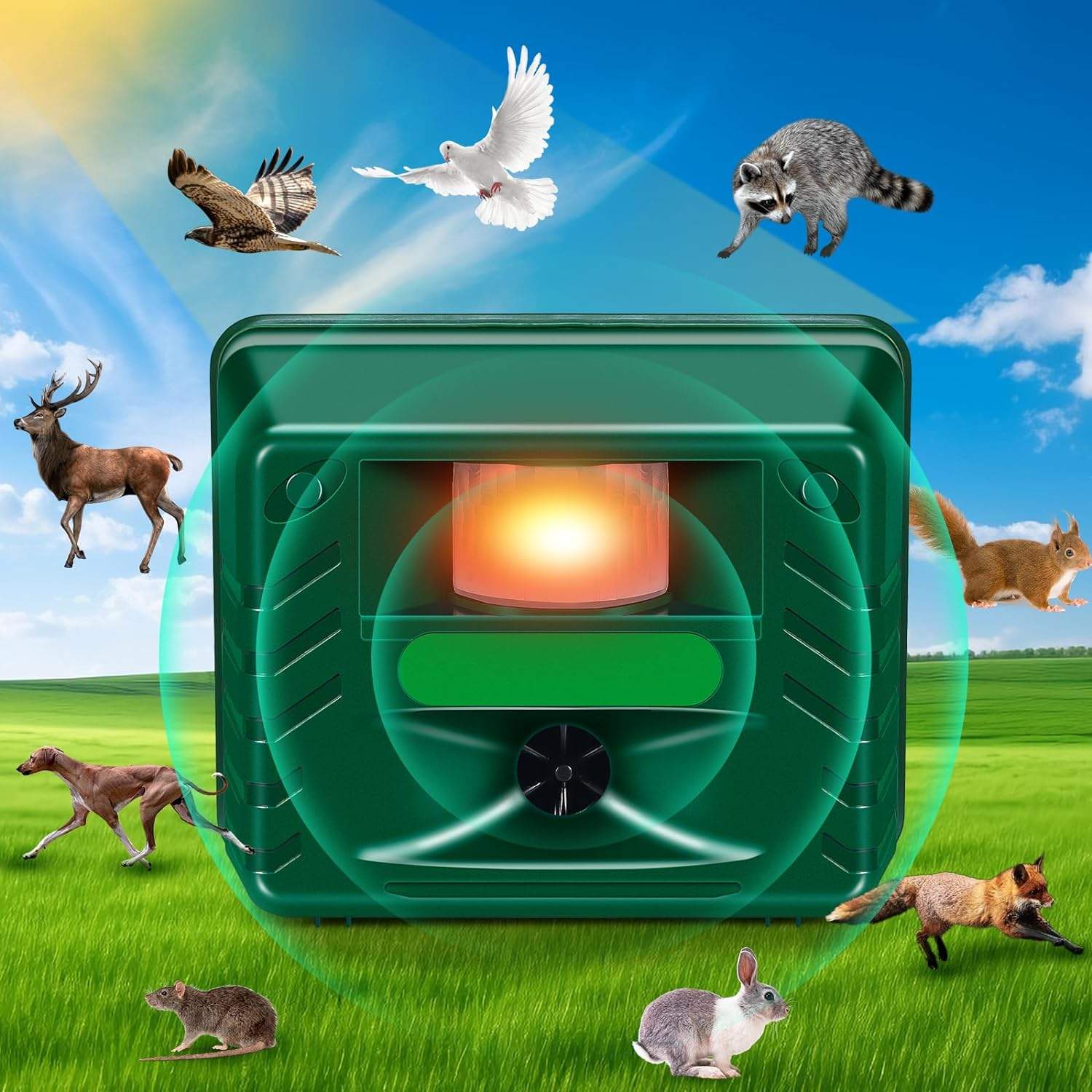 Motion Activated Waterproof Animal Repellent Device - Halri