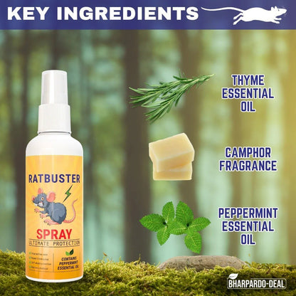 Peppermint Oil Rodent Repellent Spray with Eco-Friendly Ingredients for Home Use