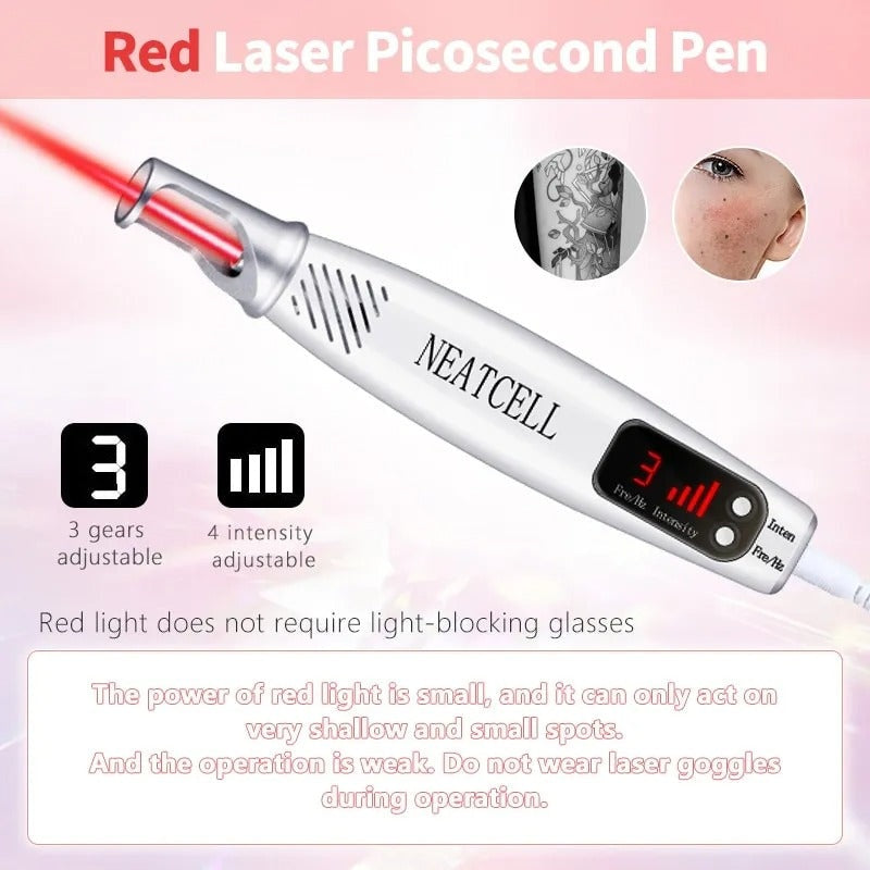 Picosecond Laser Pen for Mole, Dark Spot, Tattoo, Acne, and Skin Pigment Removal
