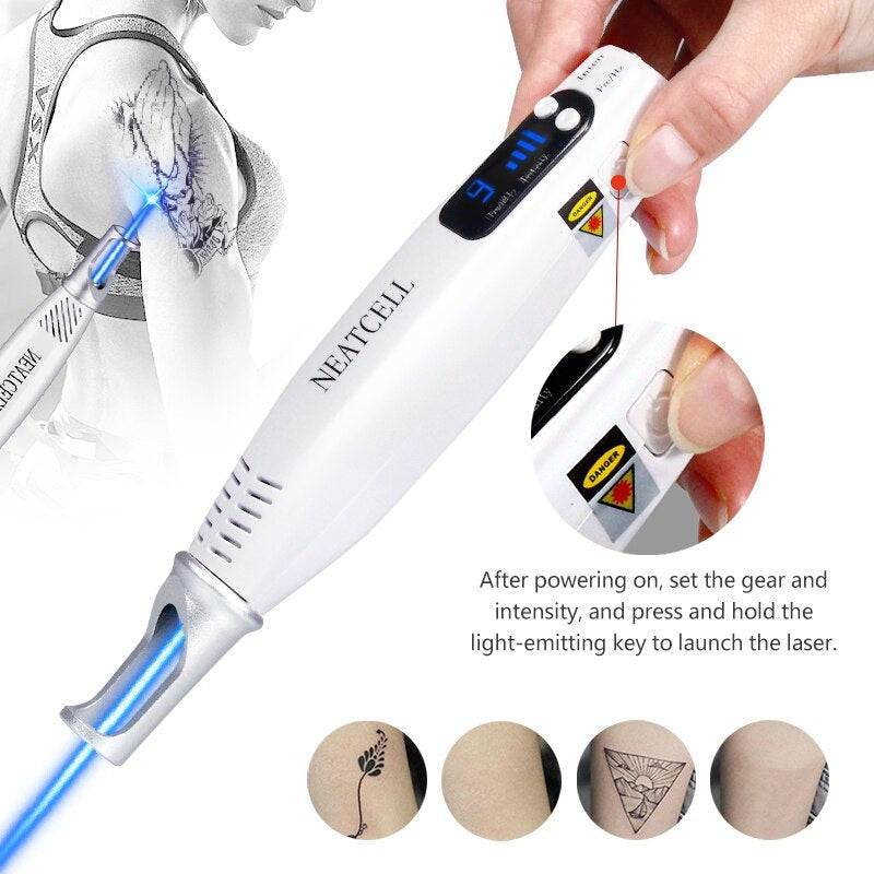 Picosecond Laser Pen for Mole, Dark Spot, Tattoo, Acne, and Skin Pigment Removal