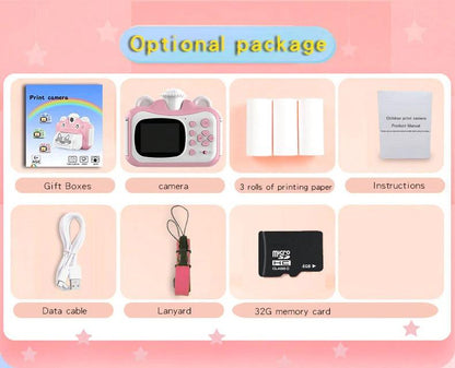 Compact Instant Photo Camera Kit with Thermal Printer