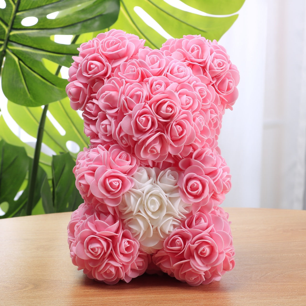 Joli arrangement d'ours en peluche rose