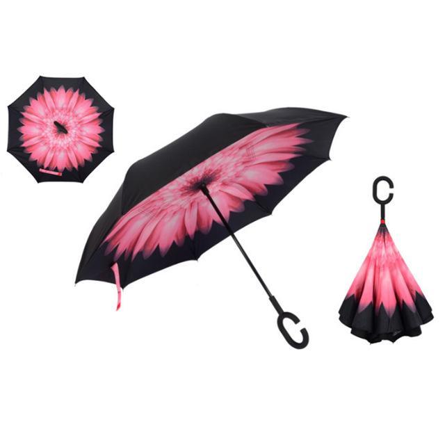 Parapluie compact automatique imperméable à retournement automatique