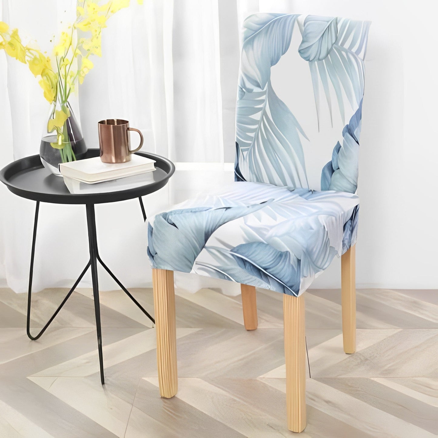 Premium Spandex Lycra Dining Chair Covers – Stylish Slipcovers for Dining Room Chairs, Elastic Fit, Machine Washable 1