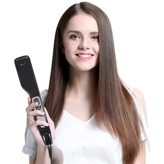 Advanced Ionic Flat Iron with Steam and Detangling Comb - Halri